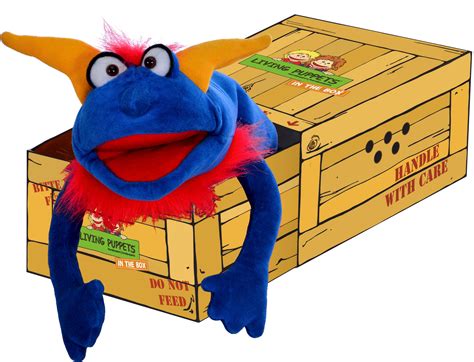 Humorous timber magical puppet